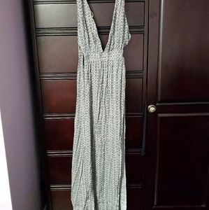 Lulu's Black and White Maxi Dress